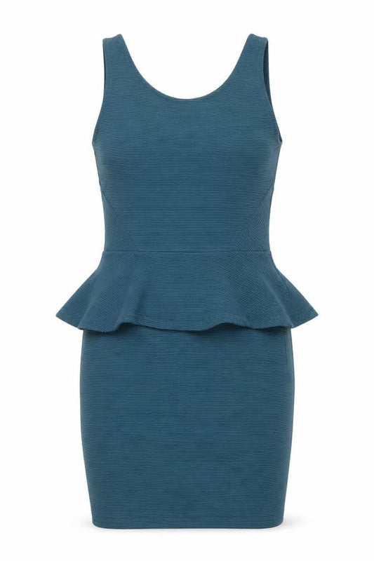 Divided by H&M Womens Blue Polyester Mini Size 10 Scoop Neck Zip