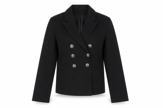 Divided by H&M Womens Black Polyacrylate Fibre Jacket Blazer Size 8
