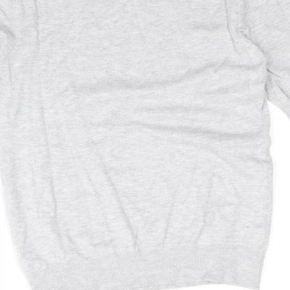 BHS Womens Grey Crew Neck Viscose Pullover Jumper Size 10