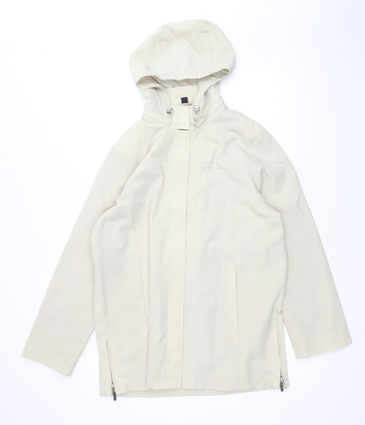 SCL sport Womens Beige Rain Coat Coat Size 8 Zip