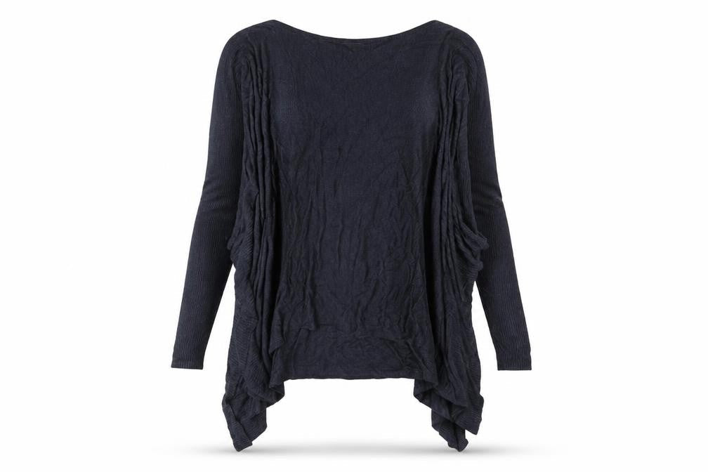 Label Lab Womens Blue V-Neck Viscose Cardigan Jumper Size S - Asymmetric