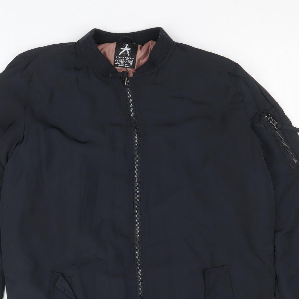 Atmosphere Womens Black Military Jacket Coat Size 6 Zip