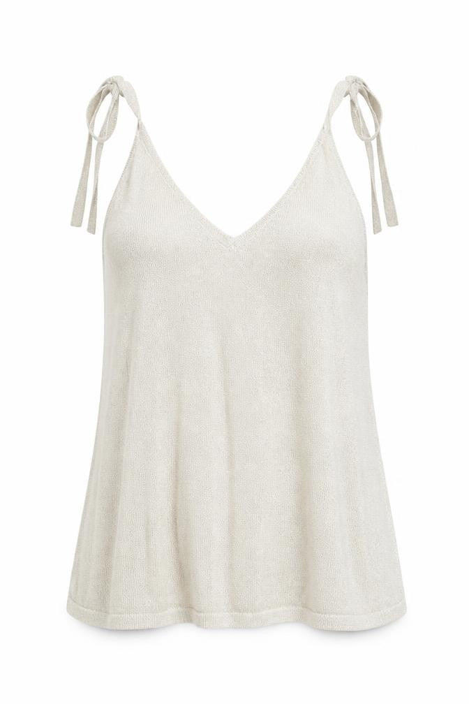 Monsoon Womens Gold Acrylic Basic Tank Size S V-Neck