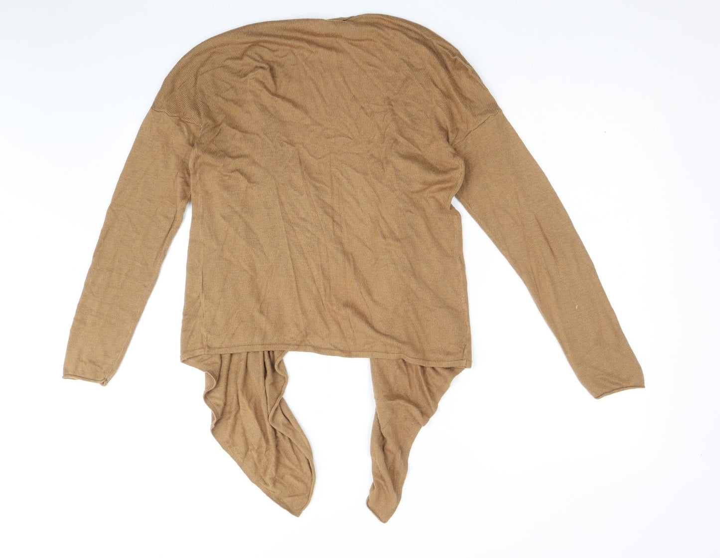 H&M Womens Brown V-Neck Viscose Cardigan Jumper Size S - Waterfall Design