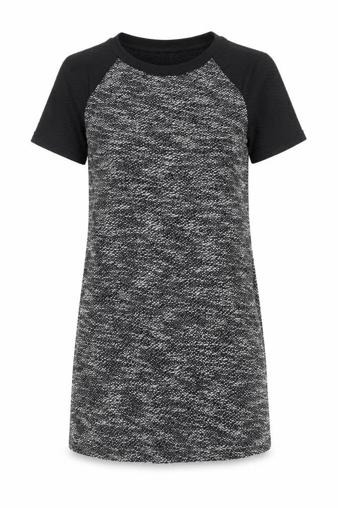 Atmosphere Womens Black Polyester T-Shirt Dress Size 8 Round Neck Pullover