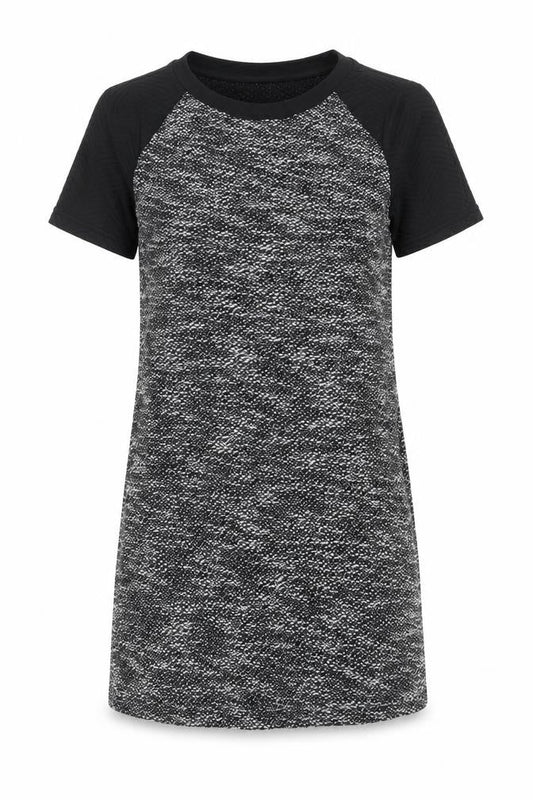 Atmosphere Womens Black Polyester T-Shirt Dress Size 8 Round Neck Pullover