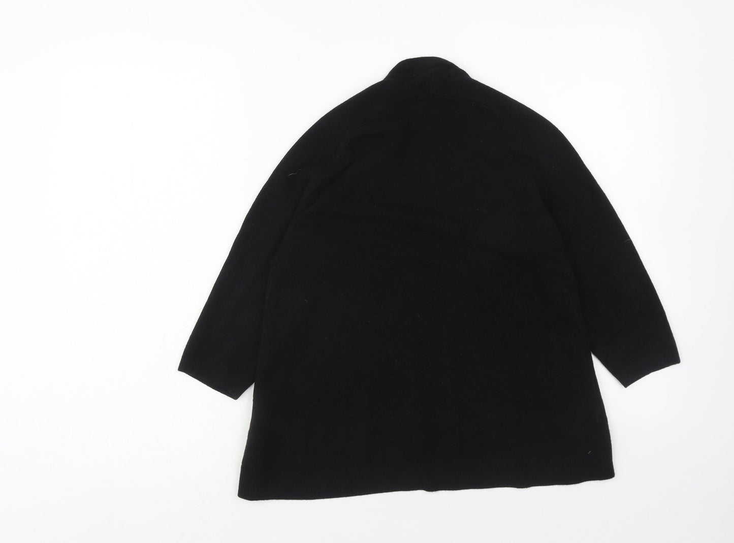 New Look Womens Black V-Neck Acrylic Cardigan Jumper Size 8