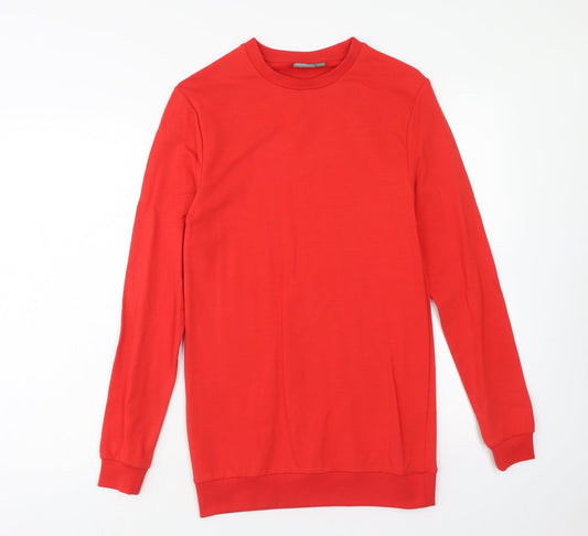 ASOS Womens Red Cotton Pullover Sweatshirt Size XS Pullover
