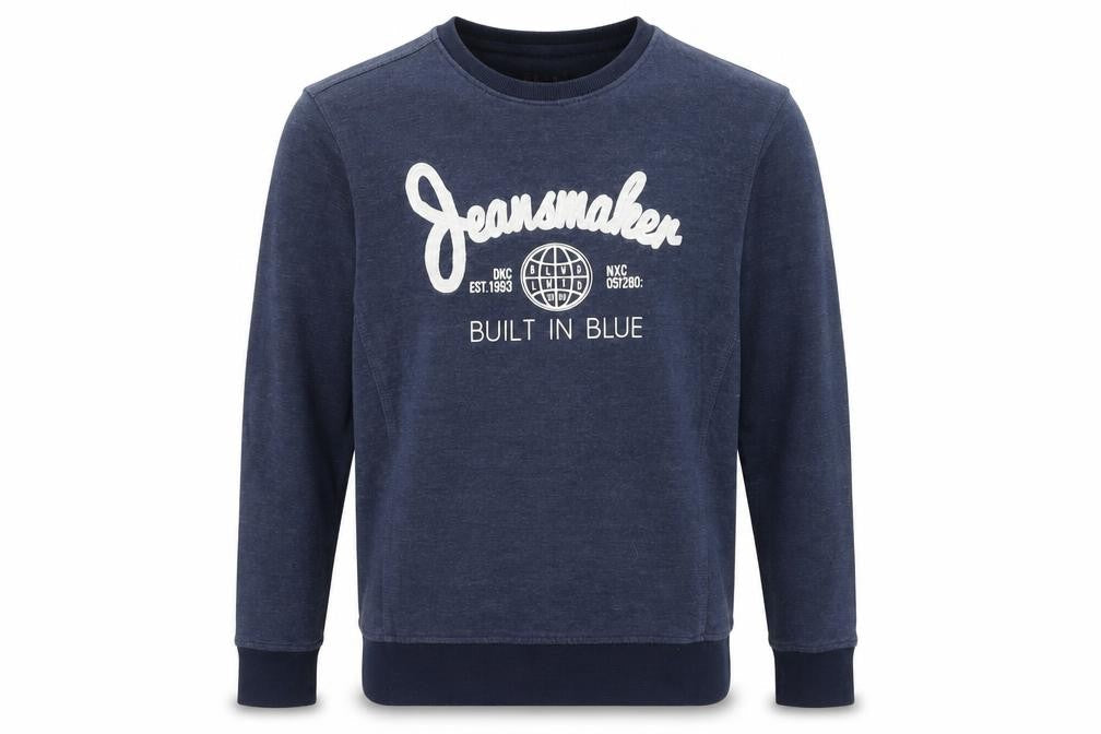 Blend Mens Blue Cotton Pullover Sweatshirt Size S - Jeansmaker