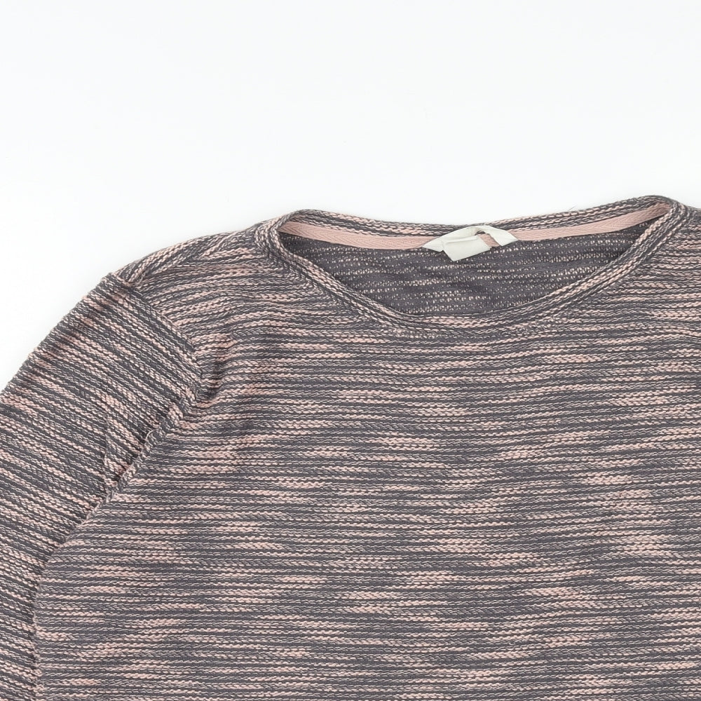 H&M Womens Pink Round Neck Polyester Pullover Jumper Size S Pullover
