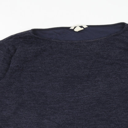 H&M Womens Blue Polyester Pullover Sweatshirt Size M Pullover