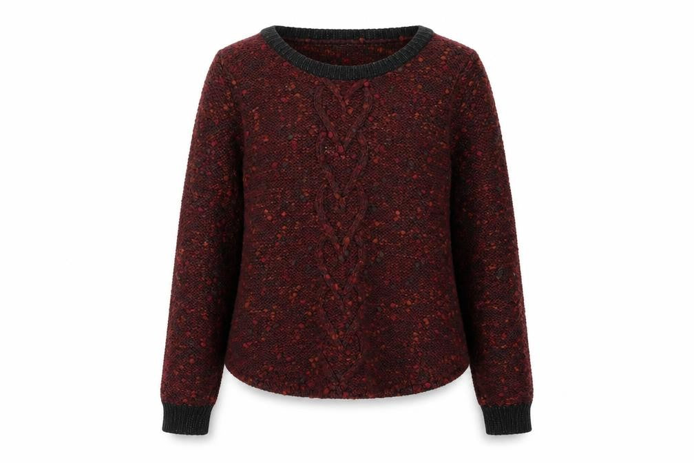 Warehouse Womens Red Scoop Neck Acrylic Pullover Jumper Size 10