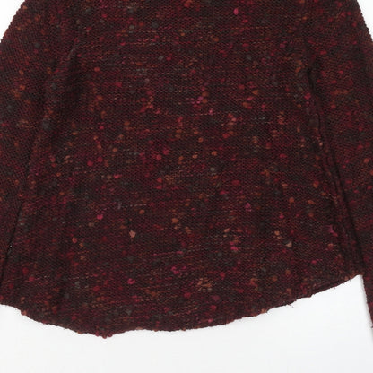 Warehouse Womens Red Scoop Neck Acrylic Pullover Jumper Size 10