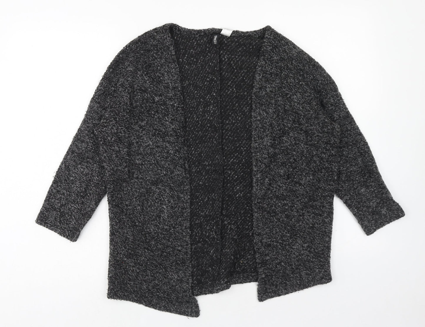 H&M Womens Grey V-Neck Acrylic Cardigan Jumper Size M