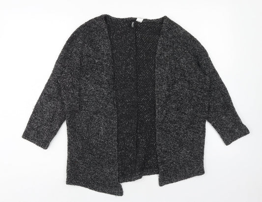 H&M Womens Grey V-Neck Acrylic Cardigan Jumper Size M