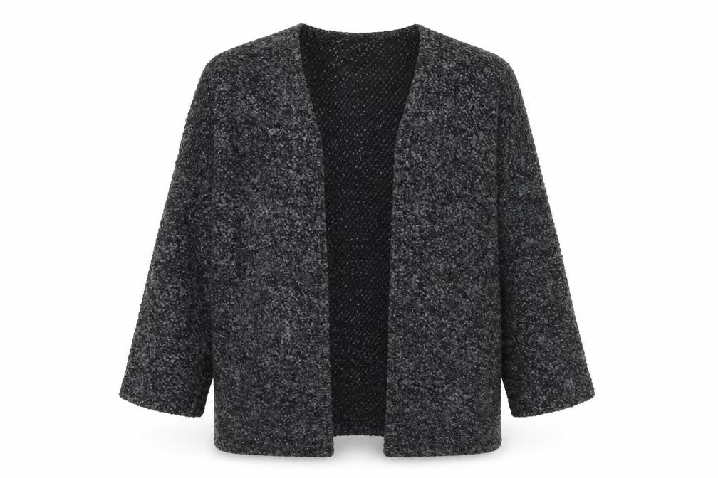 H&M Womens Grey V-Neck Acrylic Cardigan Jumper Size M