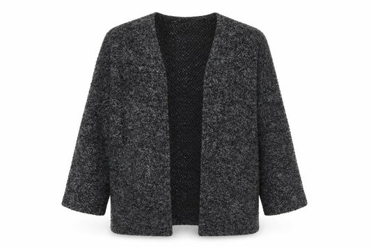 H&M Womens Grey V-Neck Acrylic Cardigan Jumper Size M
