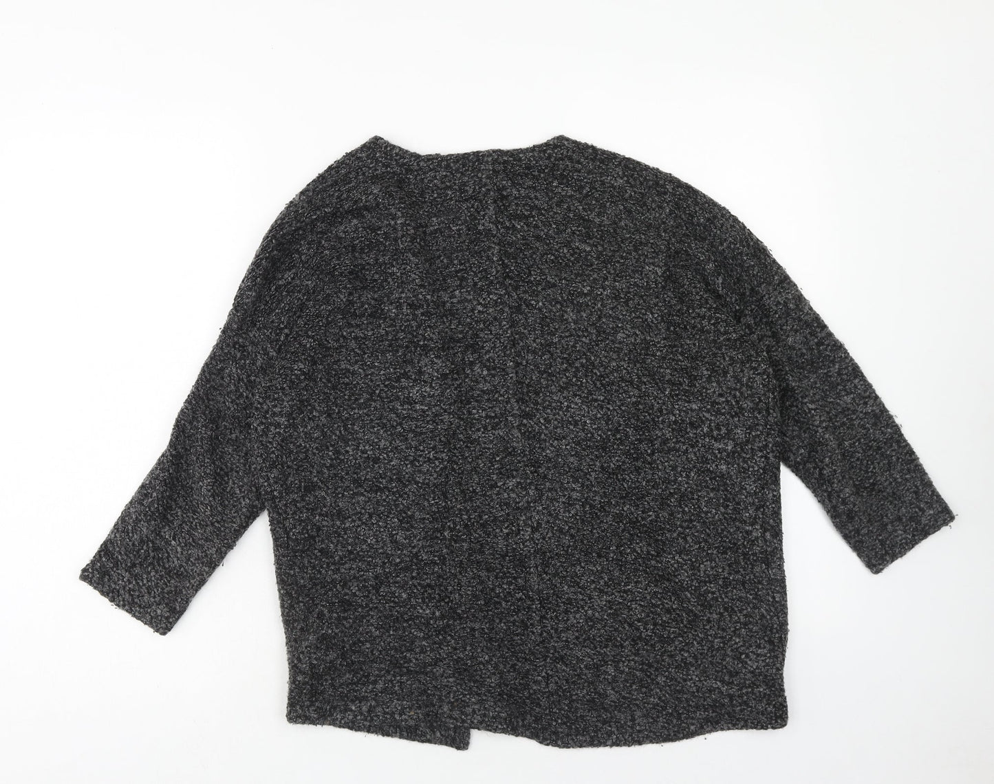 H&M Womens Grey V-Neck Acrylic Cardigan Jumper Size M