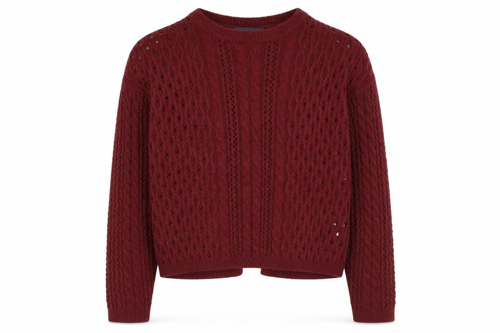 Marks & Spencer Womens Purple Round Neck Acrylic Pullover Jumper Size 14