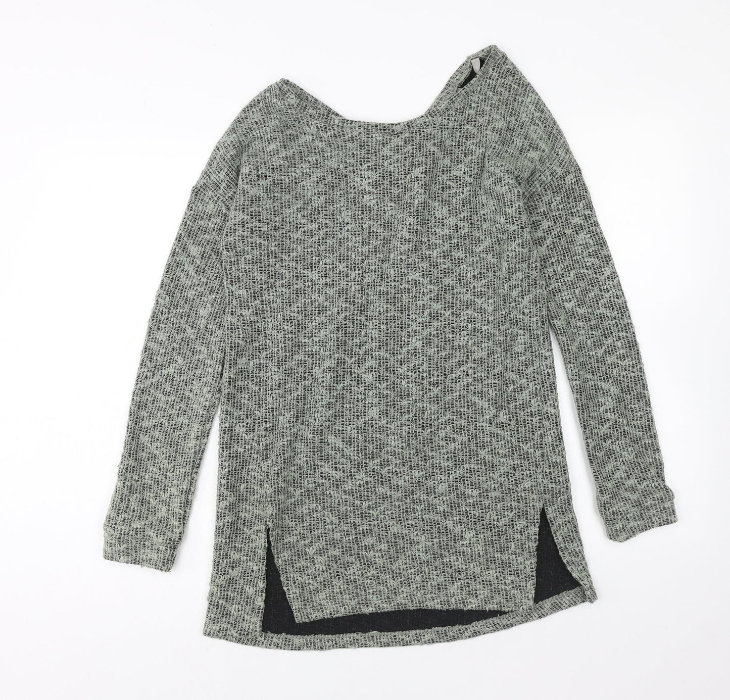 NEXT Womens Green Boat Neck Polyester Tunic Jumper Size 6