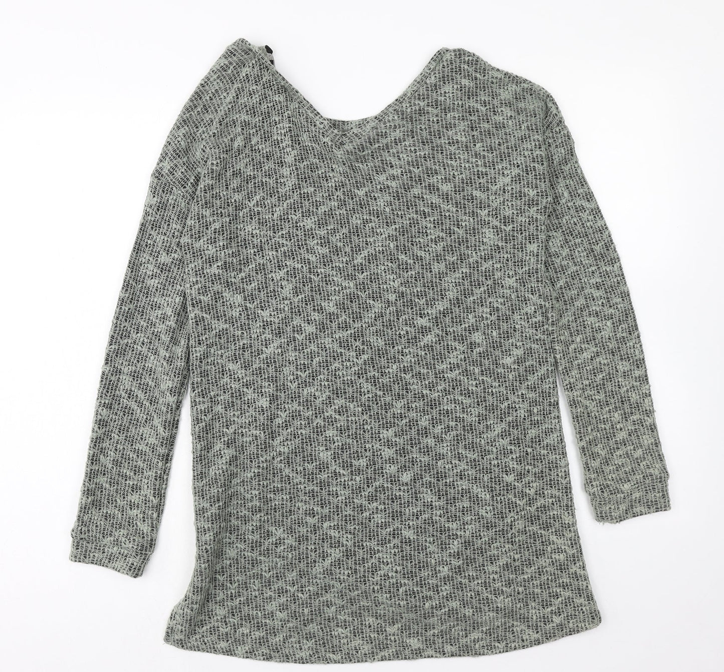 NEXT Womens Green Boat Neck Polyester Tunic Jumper Size 6