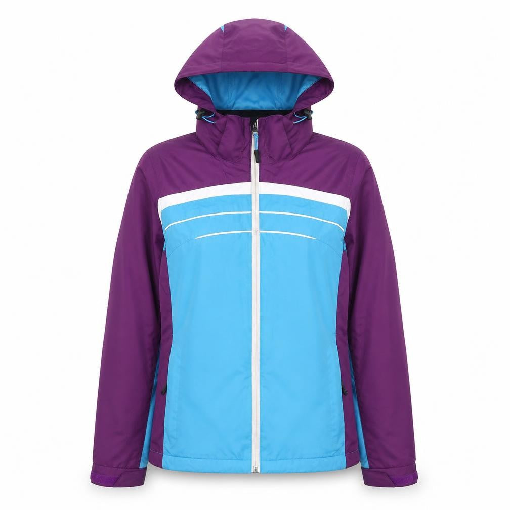 Cribit Womens Purple Geometric Jacket Size 12 Zip