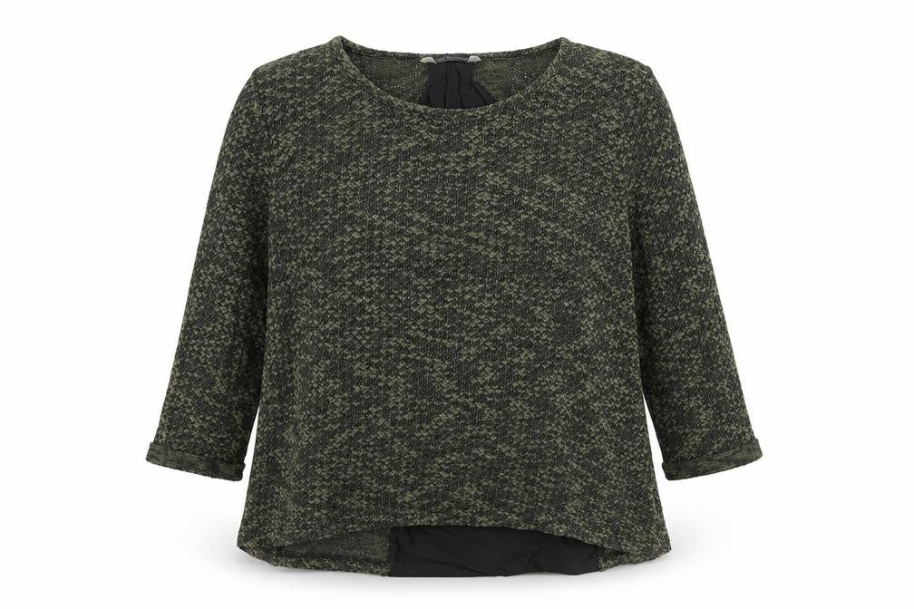Marks & Spencer Womens Green Round Neck Cotton Pullover Jumper Size 12