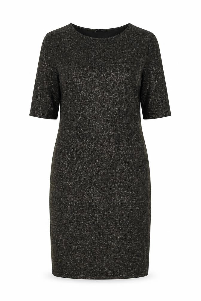 George Womens Black Polyester Shift Size 12 Round Neck Pullover