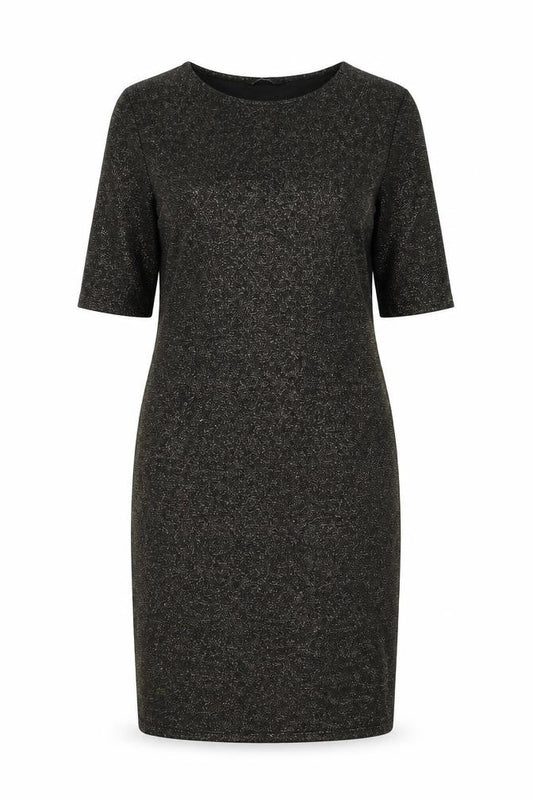 George Womens Black Polyester Shift Size 12 Round Neck Pullover
