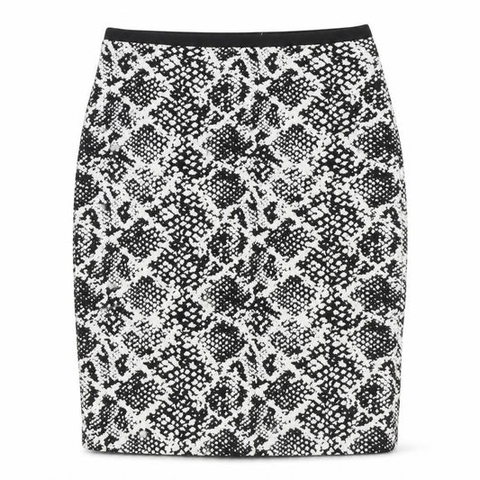 H&M Womens Black Animal Print Polyester Straight & Pencil Skirt Size S - Snakeskin Pattern