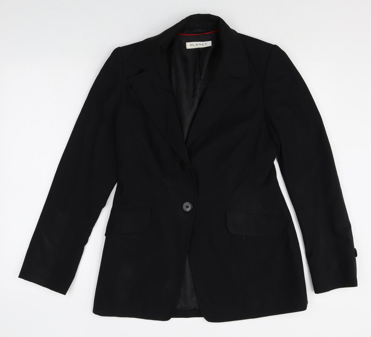 Planet Womens Black Viscose Jacket Blazer Size 10