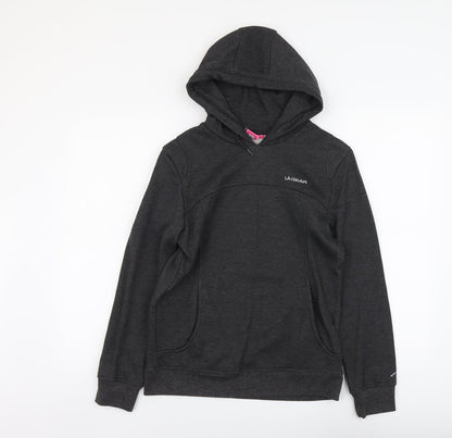 LA Gear Womens Grey Polyester Pullover Hoodie Size 8 Pullover