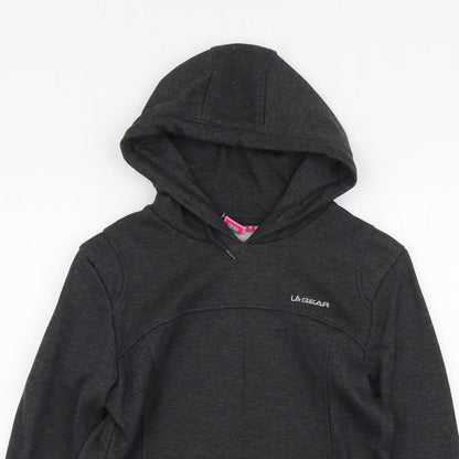 LA Gear Womens Grey Polyester Pullover Hoodie Size 8 Pullover