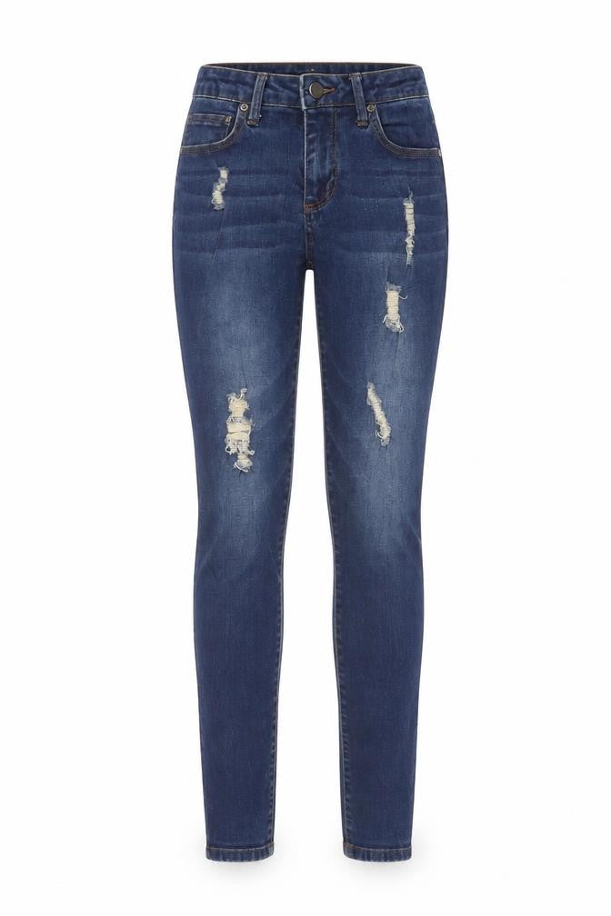 Just Fab Womens Blue Cotton Skinny Jeans Size 26 in L28 in Regular Button