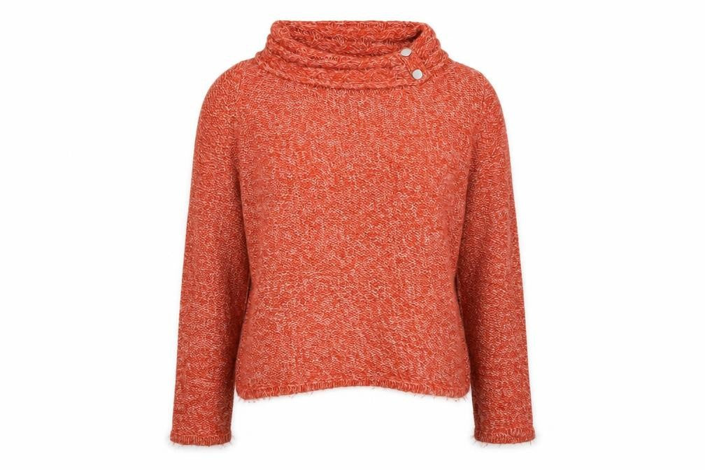 Minuet Womens Red Roll Neck Cotton Pullover Jumper Size L