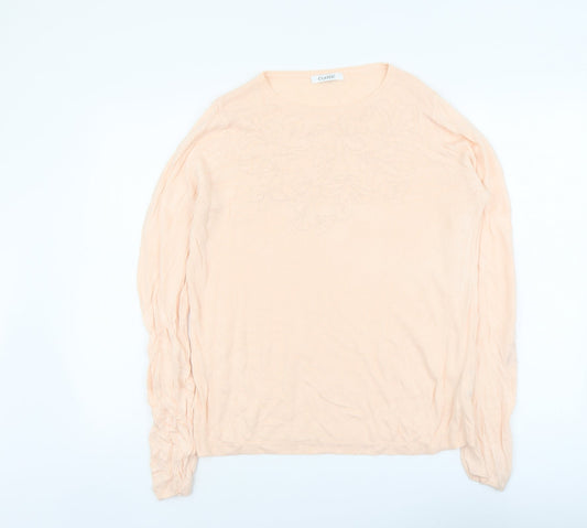 Marks and Spencer Womens Pink Round Neck Acrylic Pullover Jumper Size 14