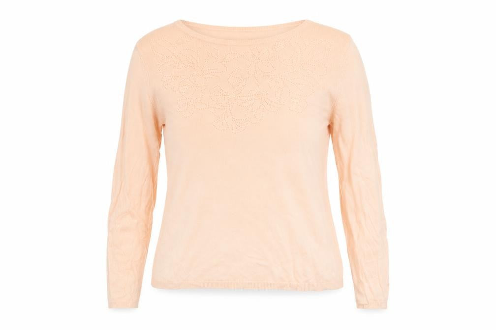 Marks & Spencer Womens Pink Round Neck Acrylic Pullover Jumper Size 14