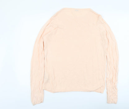 Marks & Spencer Womens Pink Round Neck Acrylic Pullover Jumper Size 14