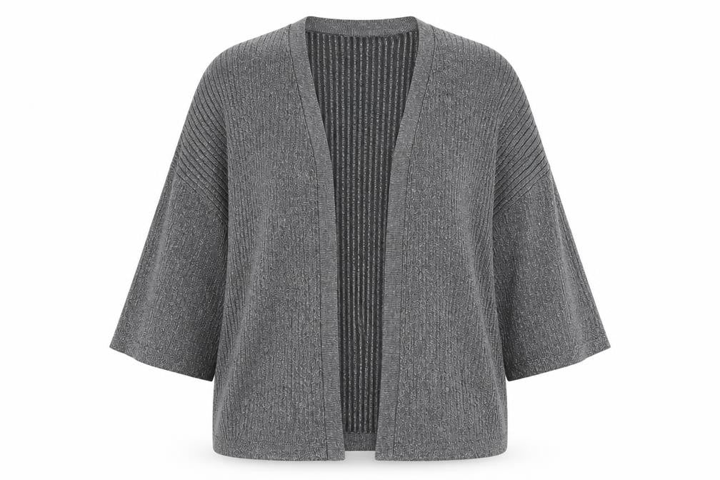 Atmosphere Womens Silver V-Neck Viscose Cardigan Jumper Size 10