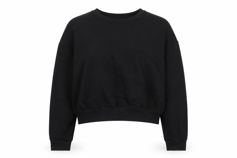 ASOS Womens Black Cotton Pullover Sweatshirt Size 12 Pullover