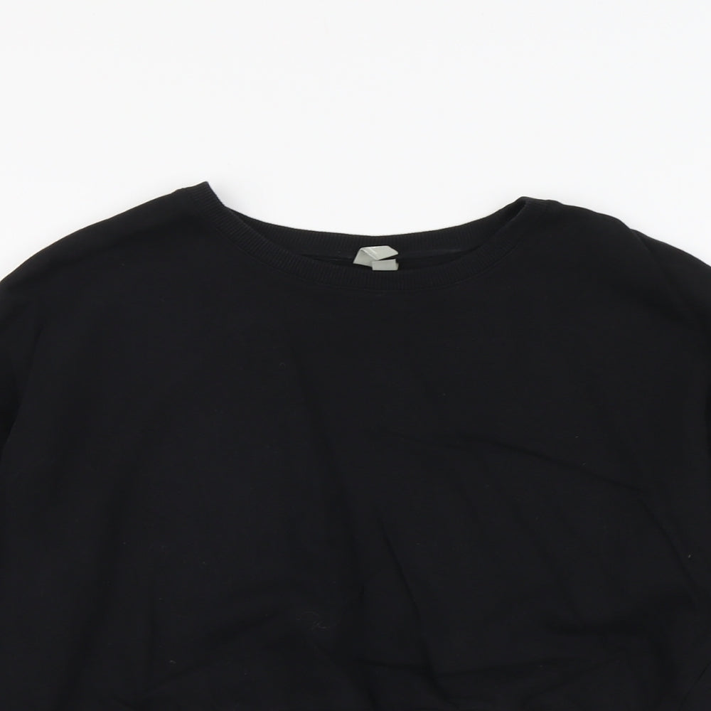 ASOS Womens Black Cotton Pullover Sweatshirt Size 12 Pullover