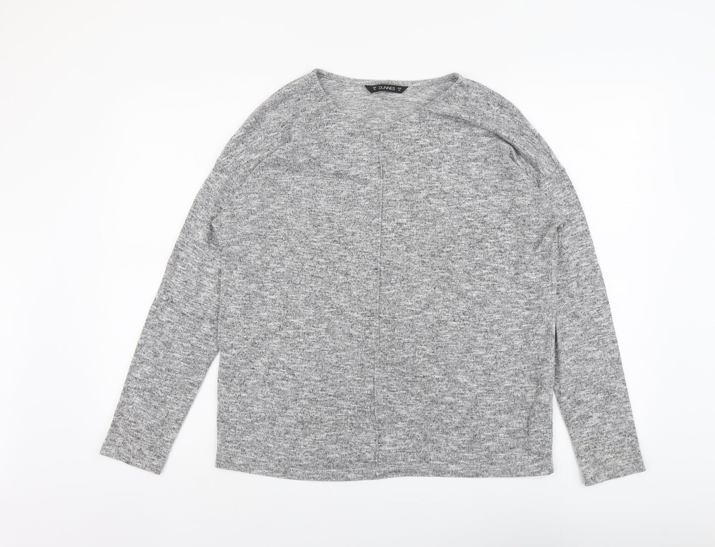 Dunnes Stores Womens Grey V-Neck Polyester Pullover Jumper Size 16