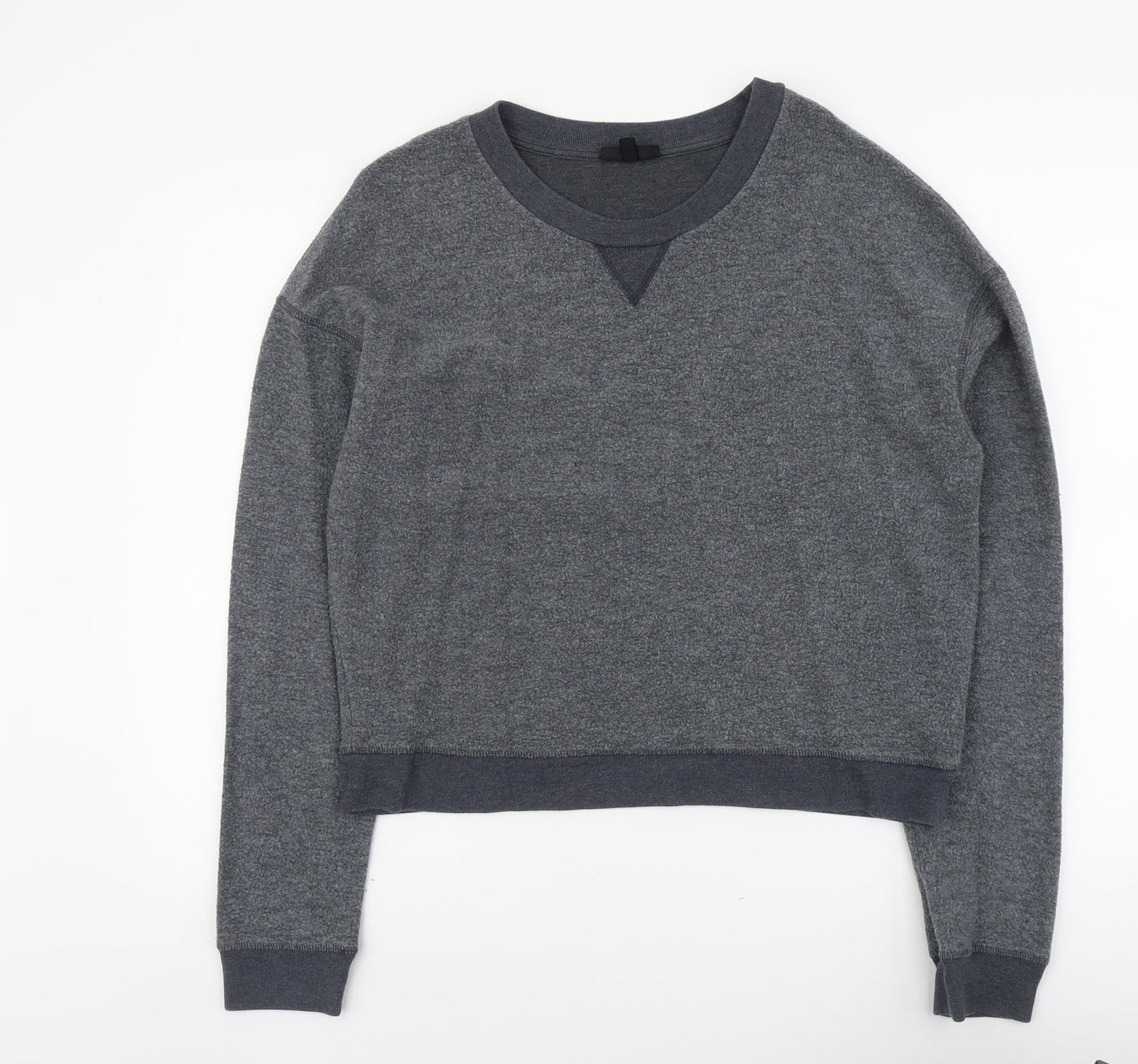 Topshop Womens Grey Cotton Pullover Sweatshirt Size 10 Pullover