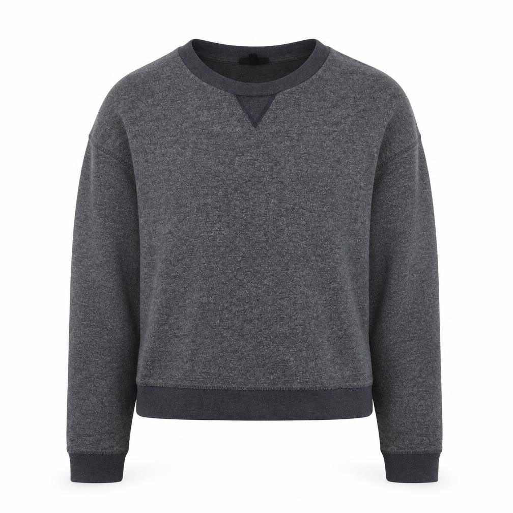 Topshop Womens Grey Cotton Pullover Sweatshirt Size 10 Pullover