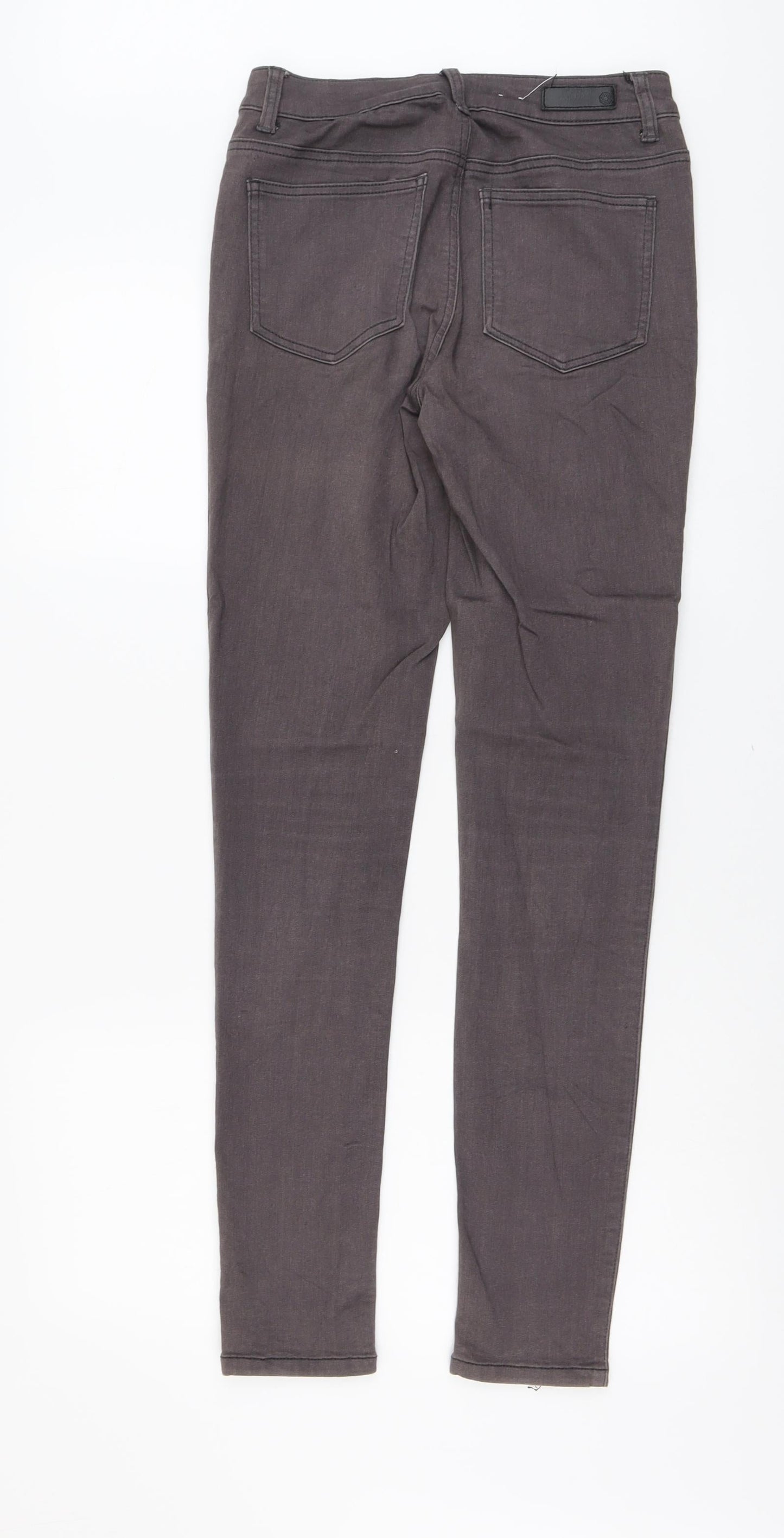 Pieces Womens Grey Cotton Skinny Jeans Size 26 in L30 in Regular Button