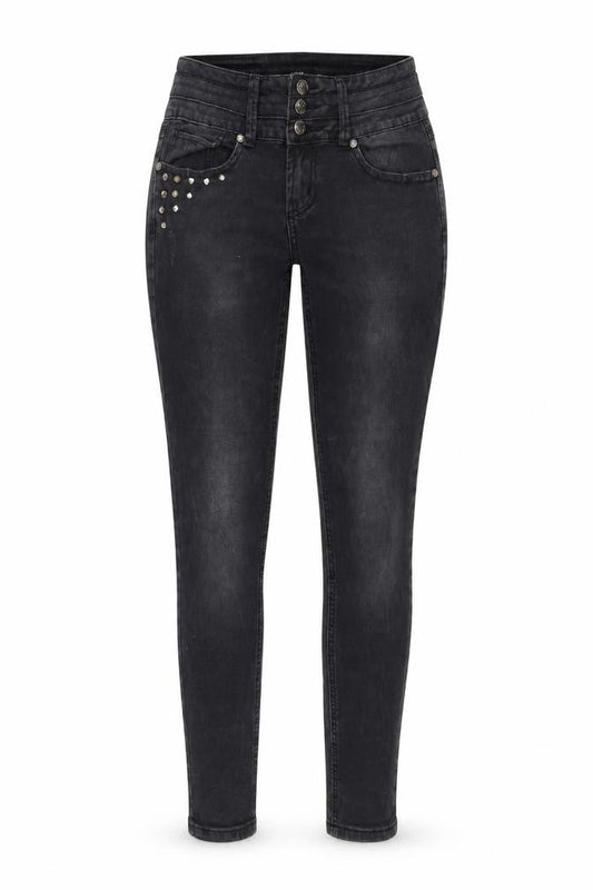 Annule Womens Grey Cotton Skinny Jeans Size 28 in L31 in Regular Button