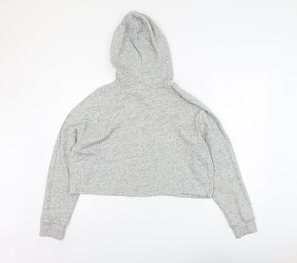 H&M Womens Grey Cotton Pullover Hoodie Size L Pullover