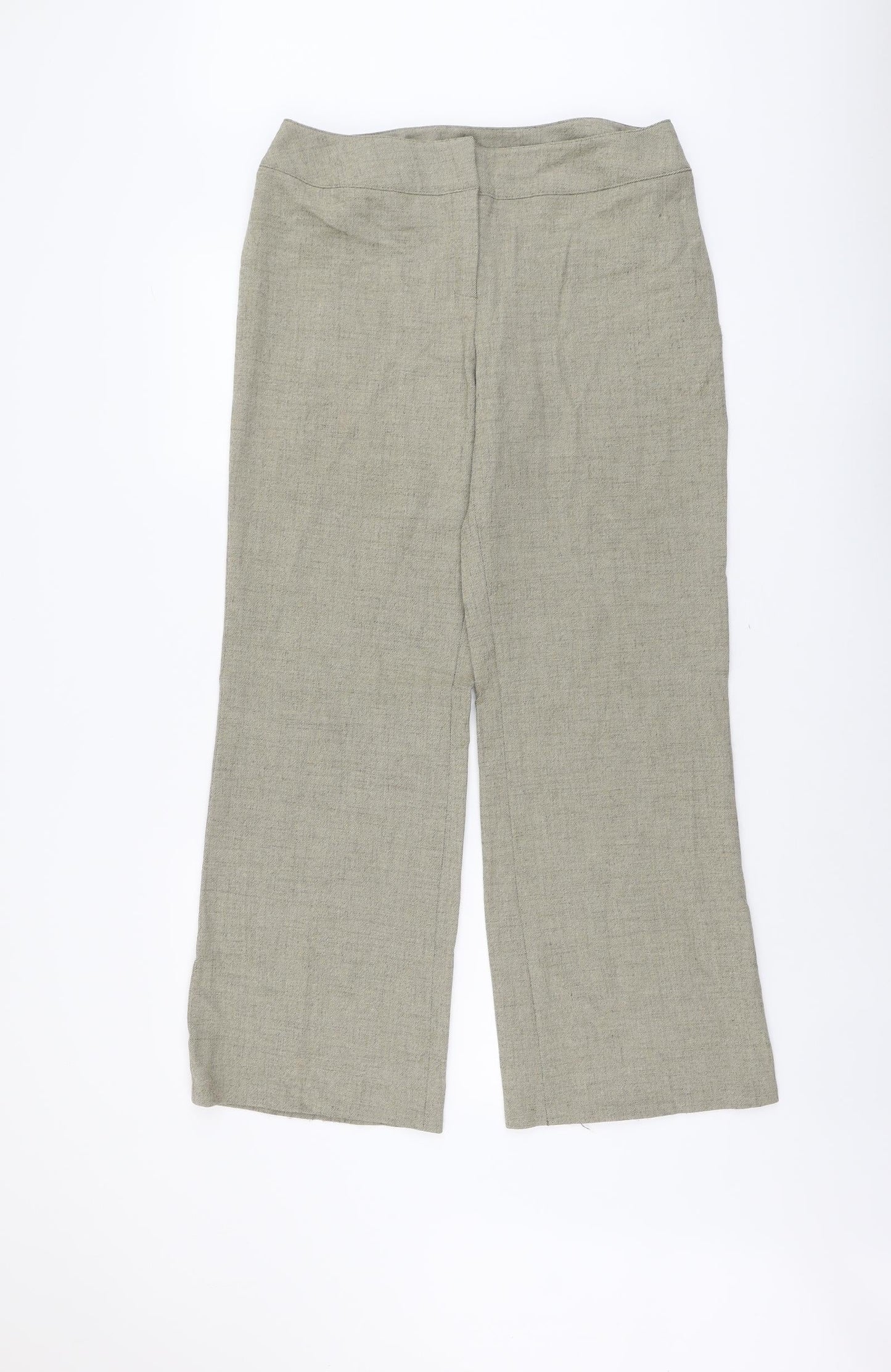 Berkertex Womens Beige Polyester Trousers Size 14 L29 in Regular Button