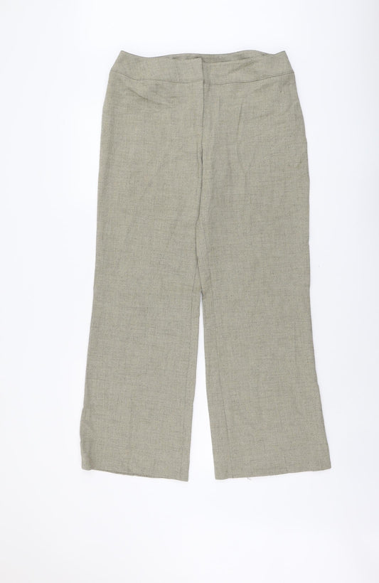 Berkertex Womens Beige Polyester Trousers Size 14 L29 in Regular Button