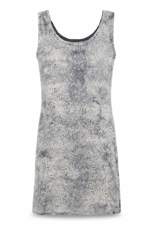 Cotton Point Womens Grey Cotton Tank Dress Size L Scoop Neck Pullover